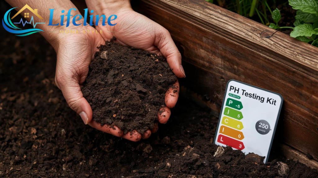 A detailed soil-testing scene