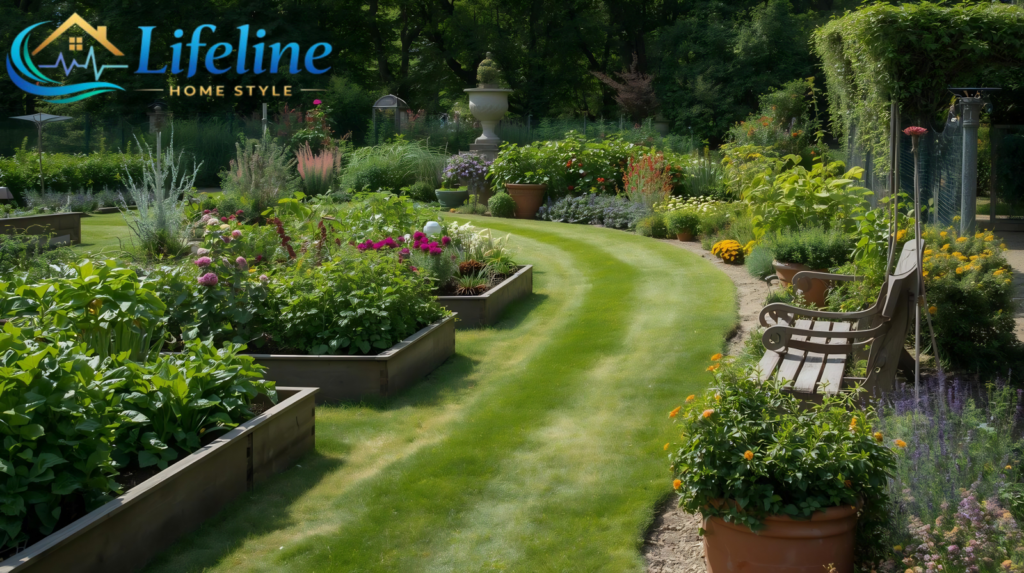 A lush, beautifully tended Homenumental garden in summer 