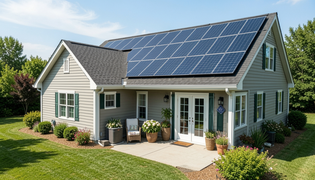 Energy Efficient Home  Solar Panels)