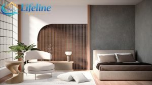 showing how light colors visually expand the space.