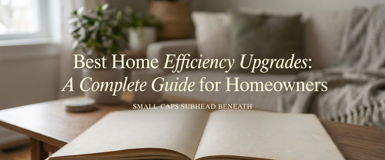 Best Home Efficiency Upgrades