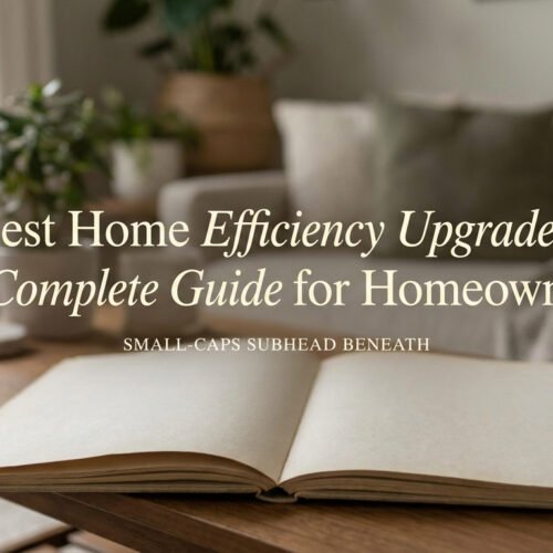 Best Home Efficiency Upgrades: A Complete Guide for Homeowners