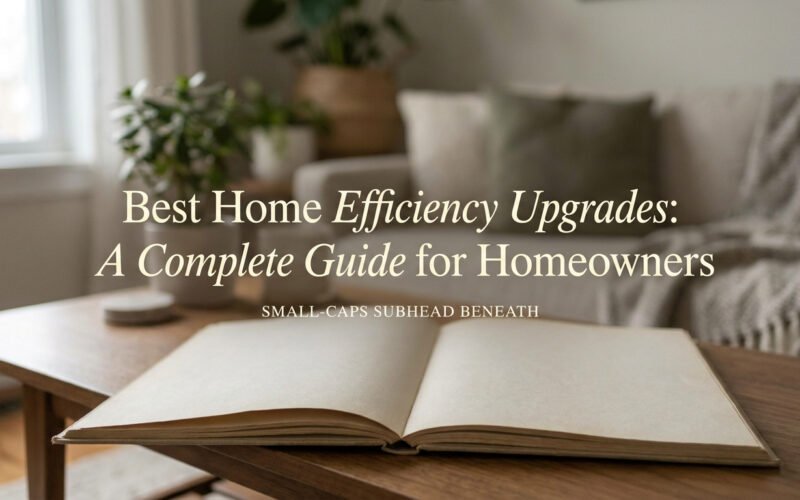 Best Home Efficiency Upgrades: A Complete Guide for Homeowners