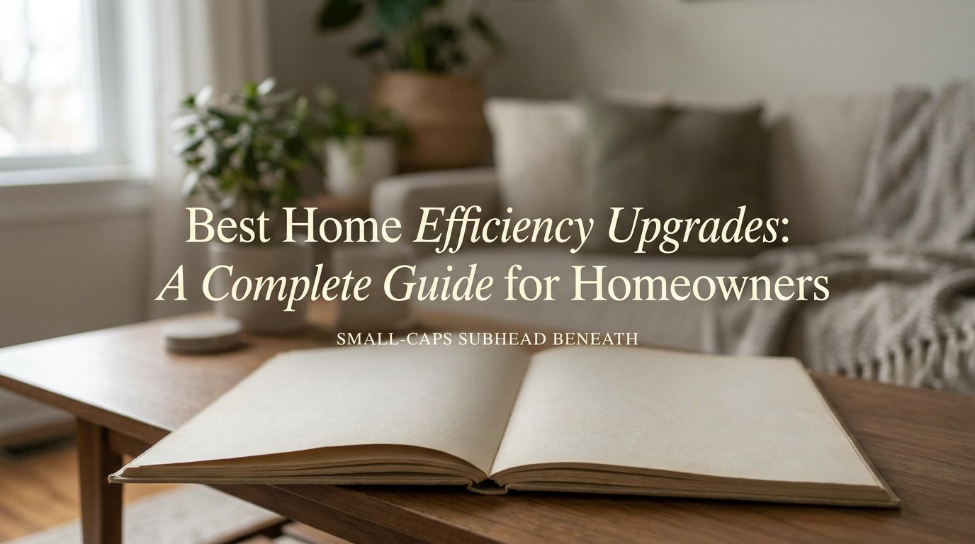 Best Home Efficiency Upgrades: A Complete Guide for Homeowners