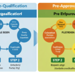 Chart comparing pre-qualification vs. pre-approval steps and requirements