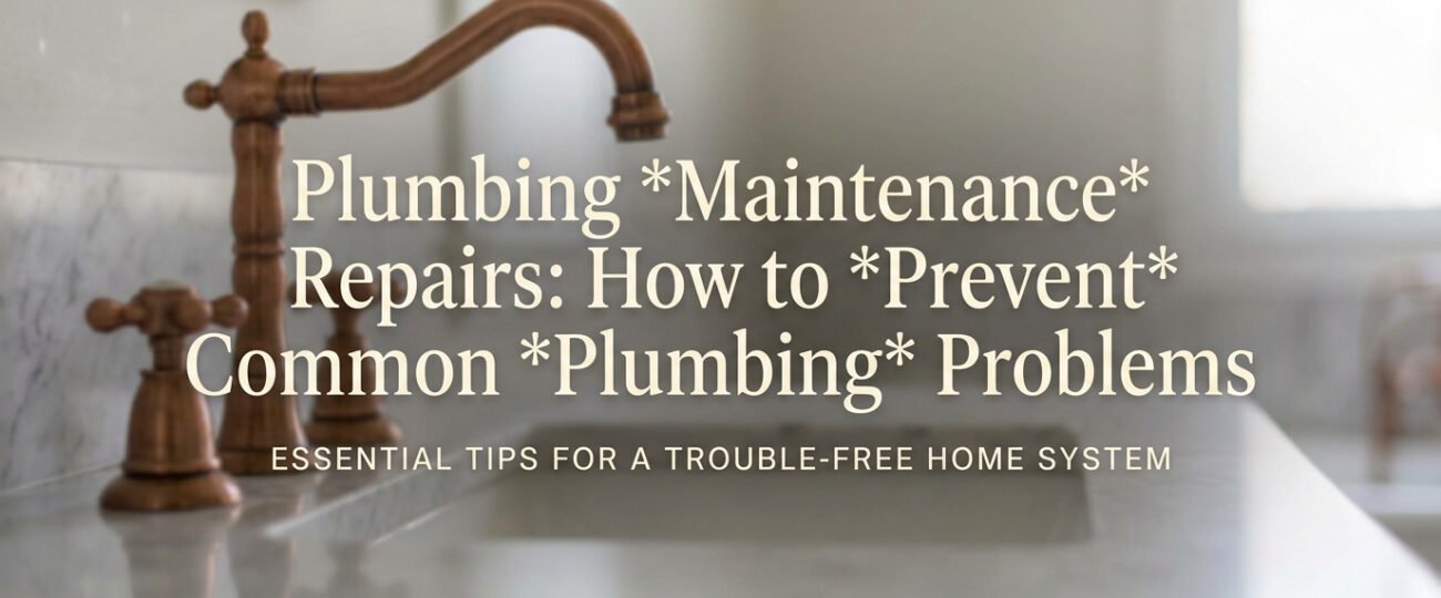 Plumbing Maintenance Repairs How to Prevent Common Plumbing Problems