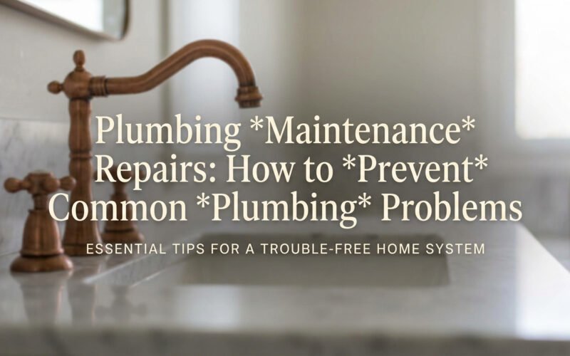Plumbing Maintenance Repairs: How to Prevent Common Plumbing Problems