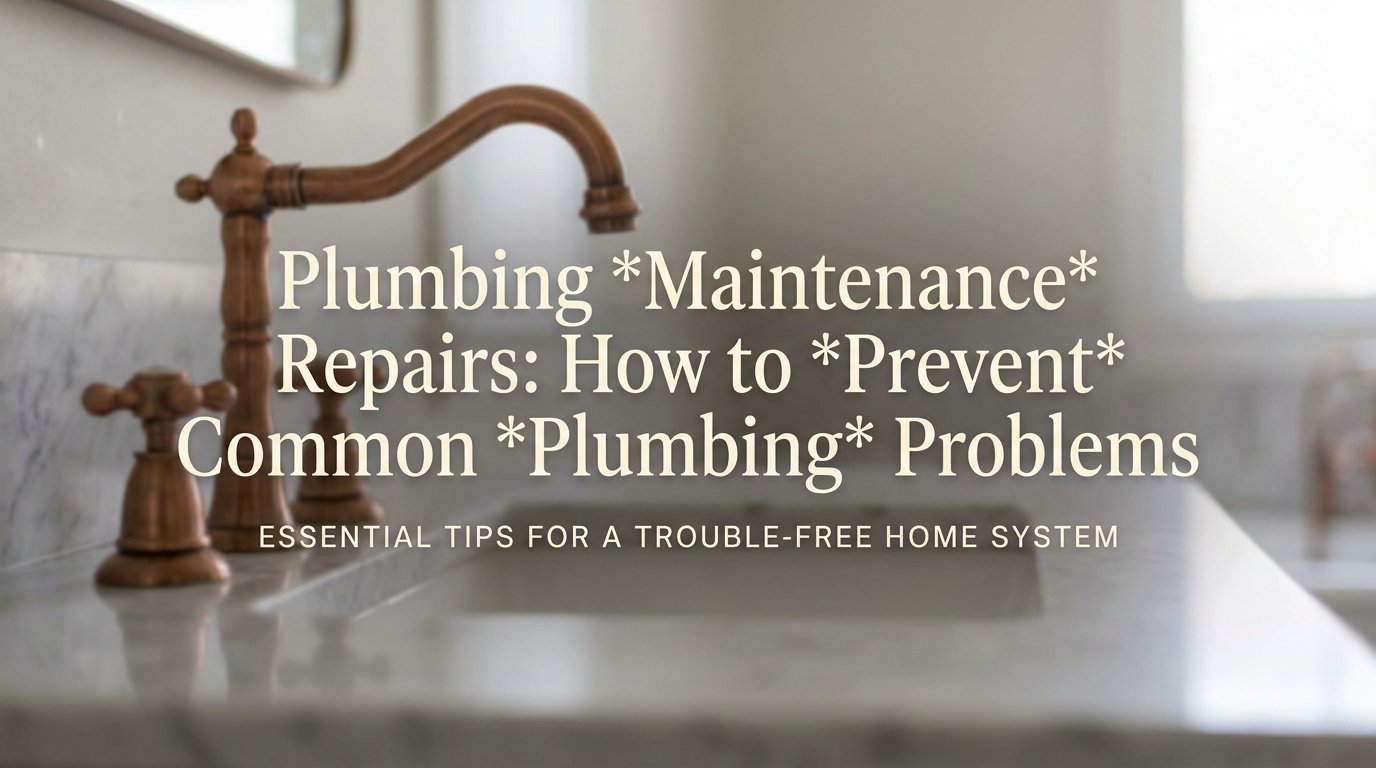 Plumbing Maintenance Repairs: How to Prevent Common Plumbing Problems