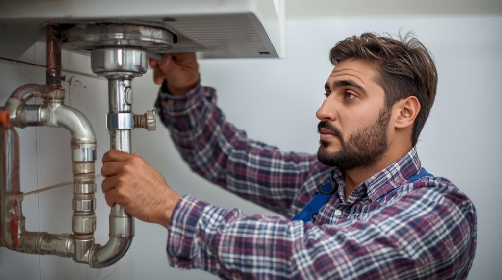 Professional demonstrating plumbing maintenance tips to avoid expensive repairs technique