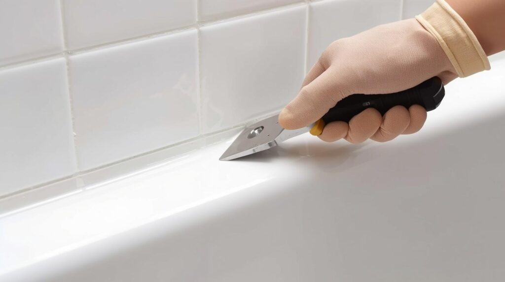Replacing caulk around bathtub