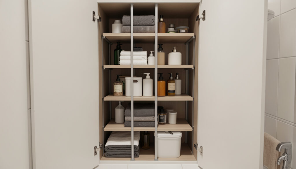 bathroom cabinet organization ideas for small spaces
