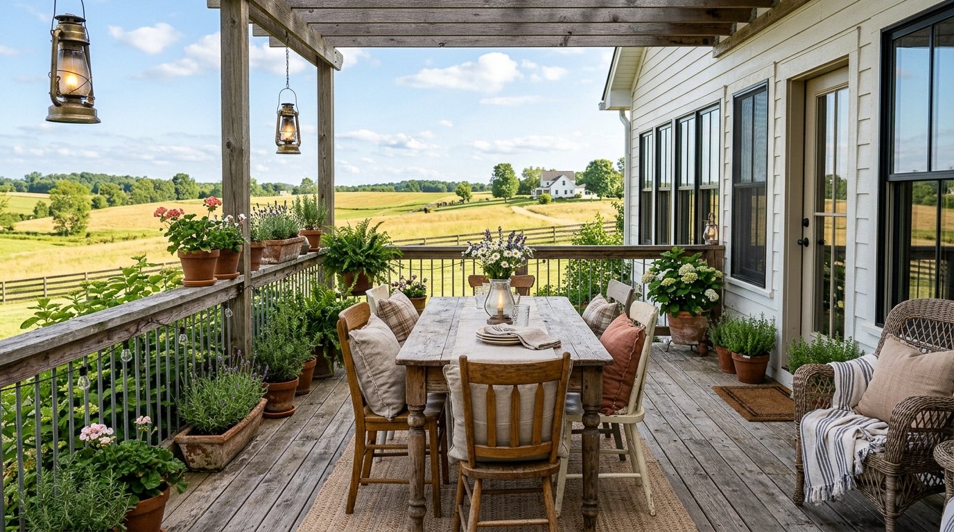 Farmhouse Deck Ideas for a Cozy Outdoor Space