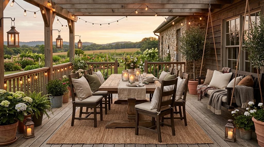 What Furniture Fits a Farmhouse Deck