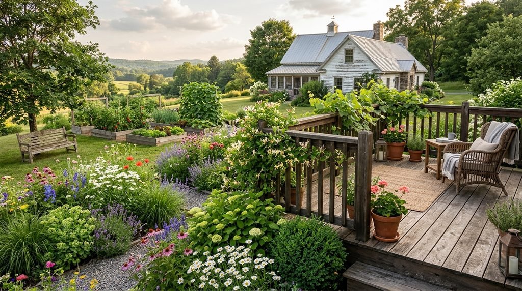 What Landscaping Pairs Well with a Farmhouse Deck